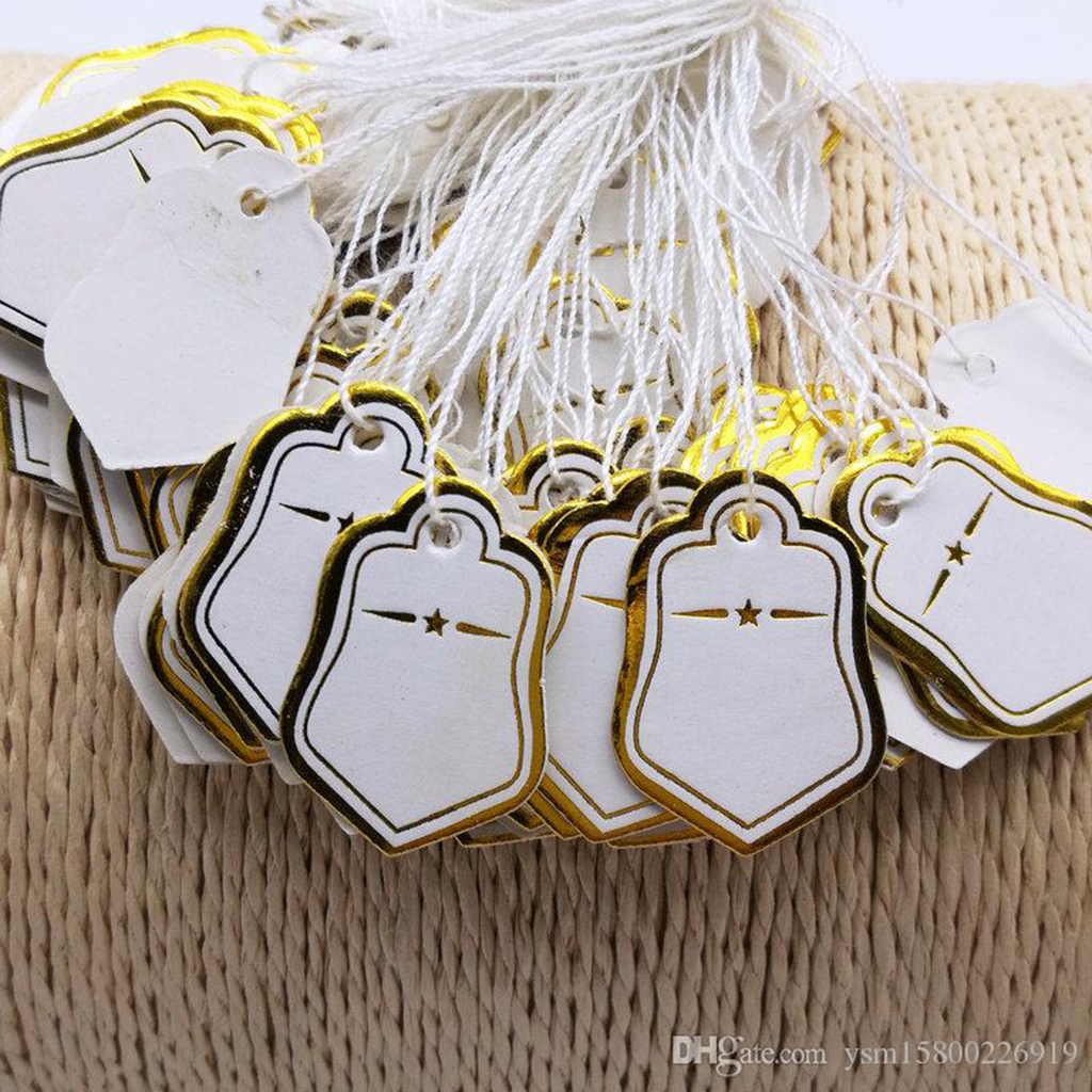 

1000 PCS price tag tie string display label tag 25 x18mm chic Jewelry price tag