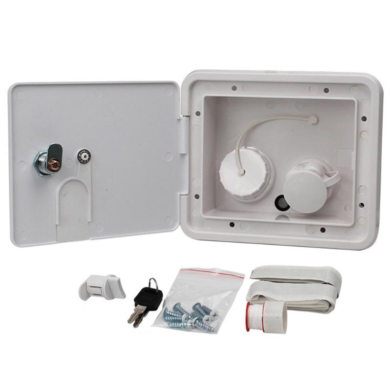 

RV Water Inlet Dish Hatch Lock Gravity City Universal Controllable Professional Easy Install With Keys Screws Integrated Fill