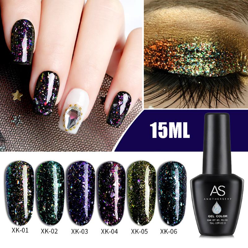 

6 Colors 15ML Phototherapy Glue Quick Building UV LED Gel Glitter Lacquer Nail Art
