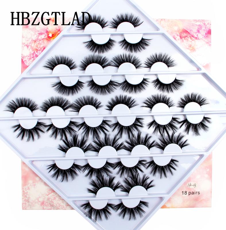 

HBZGTLAD 18 pairs natural false eyelashes fake lashes long makeup 3d mink eyelashes eyelash extension mink for beauty