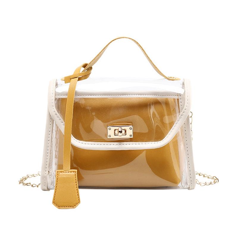 

Designer Luxury Handbags Purses Women Leather Fashion Cool Jelly Bag Bags Ladies Messenger Shoulder Casual Chain Small Square Bag 191013, Pink