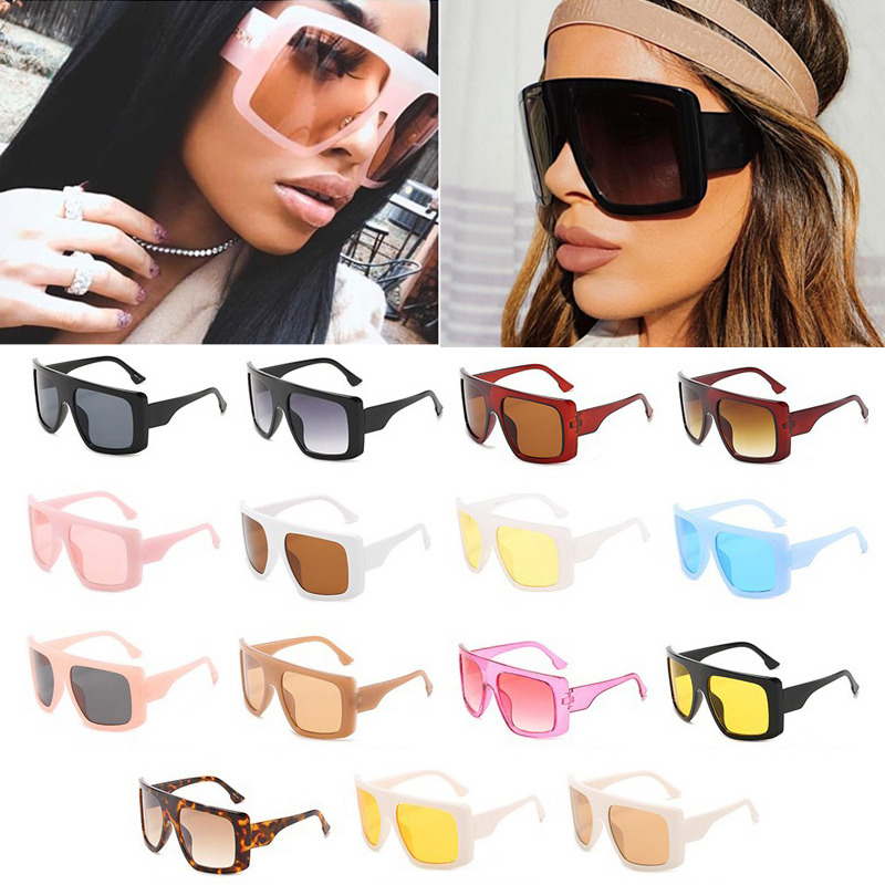 

Wholesale Super Big One Piece Shield Sunglasses For Women Vintage Oversized Candy Color Blue Pink Sun Glasses Female New Fashion