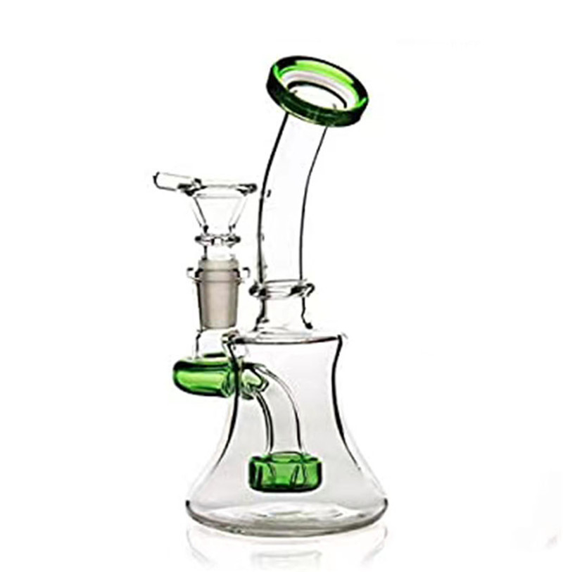 

Glass Beaker Bong Dab Rig inline Matrix Percolator 7inch Tall Heady Water Pipes Bongs dab recycler bong with 14mm male glass oil burner pipe