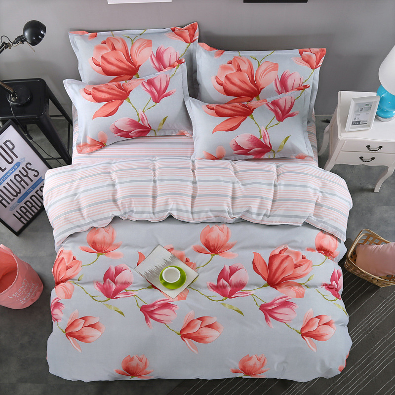 

Flower Tropical Plant 4pcs Girl Boy Kid Bed Cover Set Duvet Cover Adult Child Bed Sheets Pillowcases Comforter Bedding Set 61028, 2tj-61028-007
