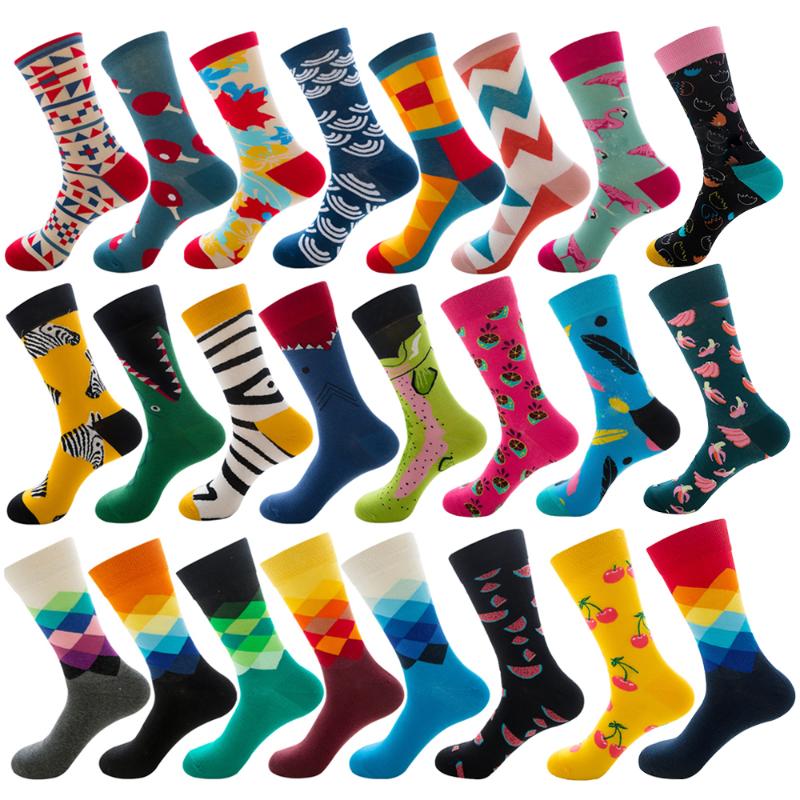 

Hip Hop Men Fashion Socks Cotton Funny Crew Socks Animal Fruit Dog Women Novelty Gift for Winter Autumn Happy, 01