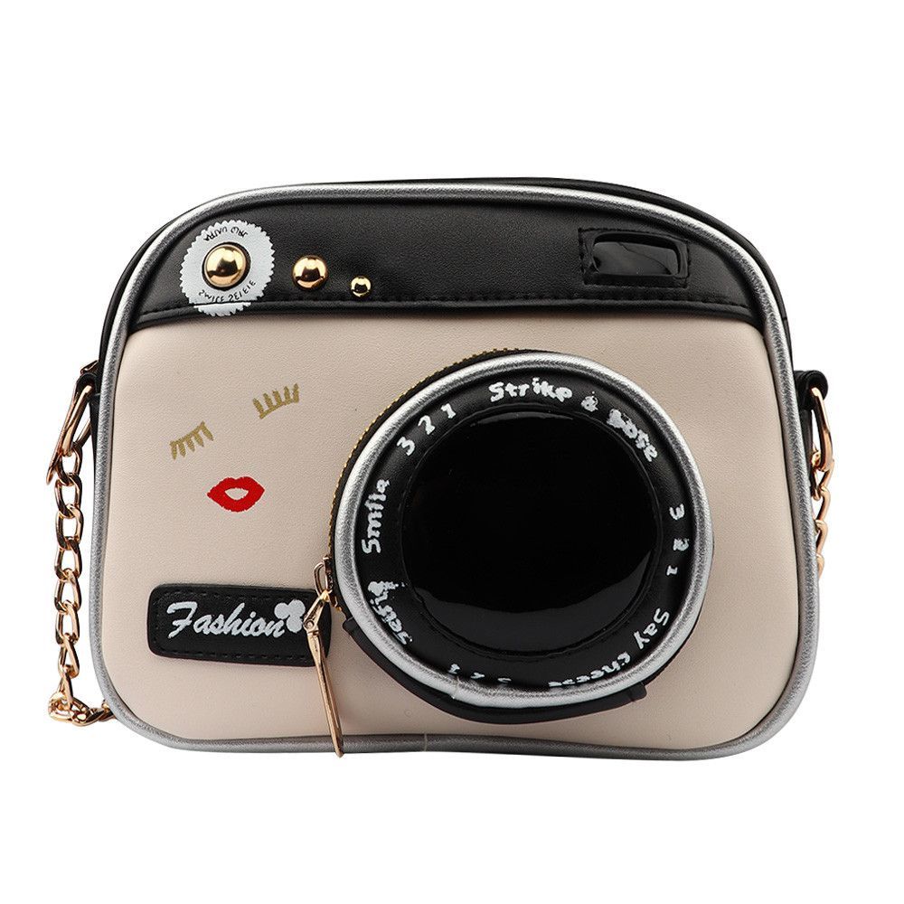 Vintage fashion lady camera shoulder bag chain messenger female crossbody bag-image-562332630