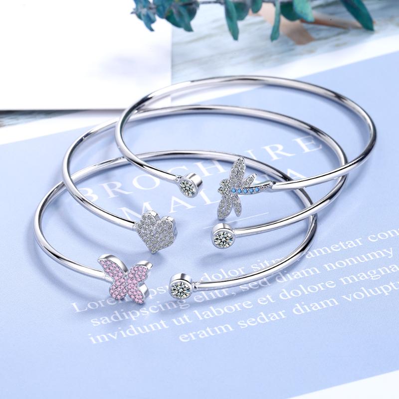 

Butterfly Dragonfly Heart CZ Zircon Adjustable & Bracelets For Women Girls Luxury Sipmle Trendy Jewelry S-B2178