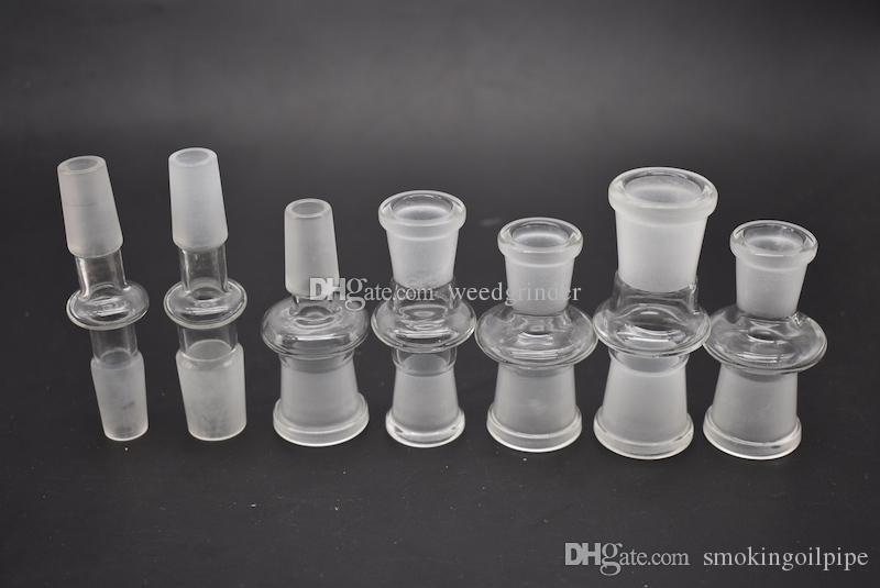 

10 styles glass bong adapter male to female joint 14mm 18mm female to male converter glass adapter for glass bong