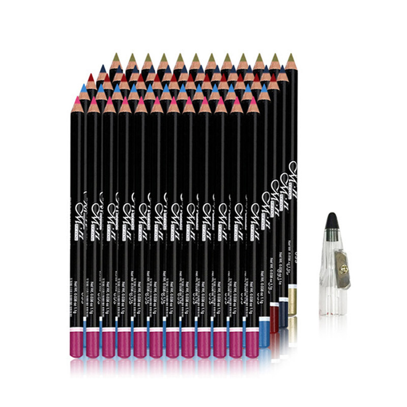 

MENOW 12 Pcs/Set Eyes Makeup Eyeliner Eye Pencil Waterproof Beauty Eyes Liner Lip Sticks Eyeliner Adhesive Pen Cosmetics P08005, 019 rose