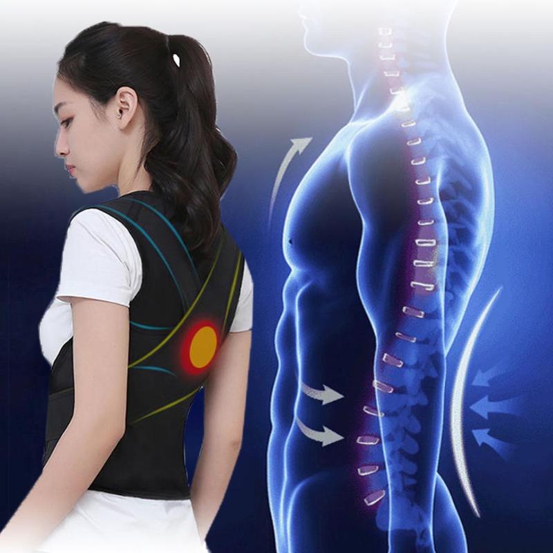 

Back Posture Corrector Therapy Corset Spine Support Belt Lumbar Back Posture Correction Bandage For Men Women Pain Relief, As pic