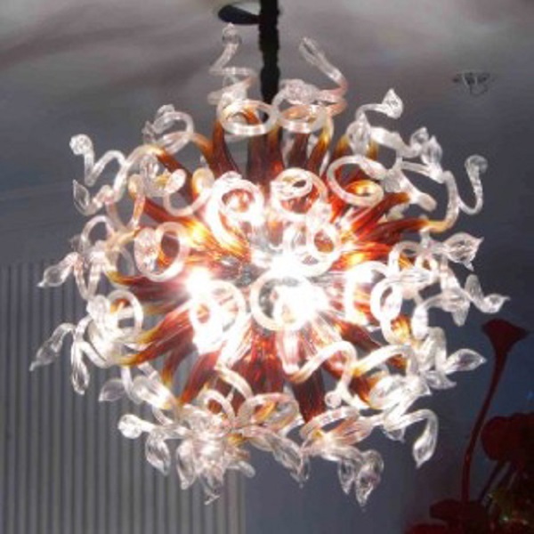 

Flower Designed Blown Lamp Chandelier Modern Art Deco Hanging LED Colored Murano Glass Pendant Lamps Fabulous Decorative Hotel Decor Light