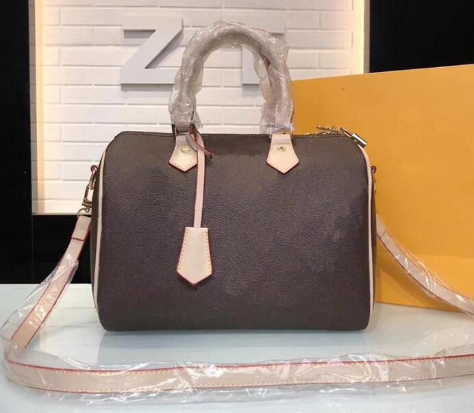 

Women Luxurys Designers Bags Genuine leather handbag with letters ladies casual Cowhide fashion classic presbyopic shoulder bag, Brown