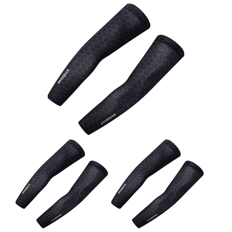 

Eedabros 2 PCS Summer Outdoor Riding Ice Sleeves Men's Sunsn Long, Black