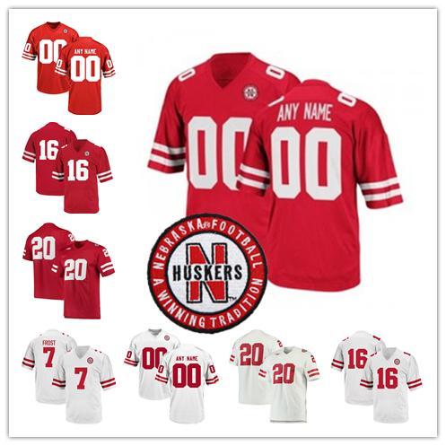 

Custom 2019 NCAA Nebraska Cornhuskers Any Name Number 7 Scott Frost 13 Tanner Lee 10 JD Spielman 22 Ozigbo College Football stitched Jersey, White-1