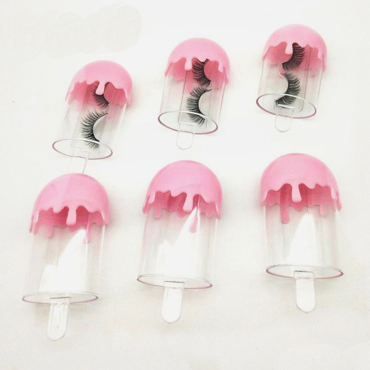 

NEW Cute Melted ice cream shape Eyelash Packaging Box wholesale Lash Boxes Packaging eyelashes case Makeup Storage