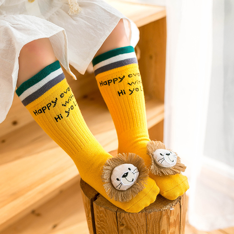 

8 colors Baby Socks Floor Non-slip Cotton Cartoon Doll socks Spring Autumn New Cute Baby Girls Boys Soft Cute Boots 0-3Y
