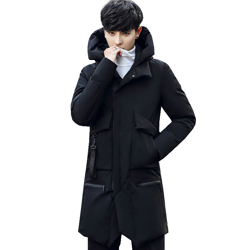 

Acacia Person Newest Men's Winter Warm Jacket Solid Overcoat Hooded Thick Coats Outwear Clothes Male Parkas Fashion Top, Black