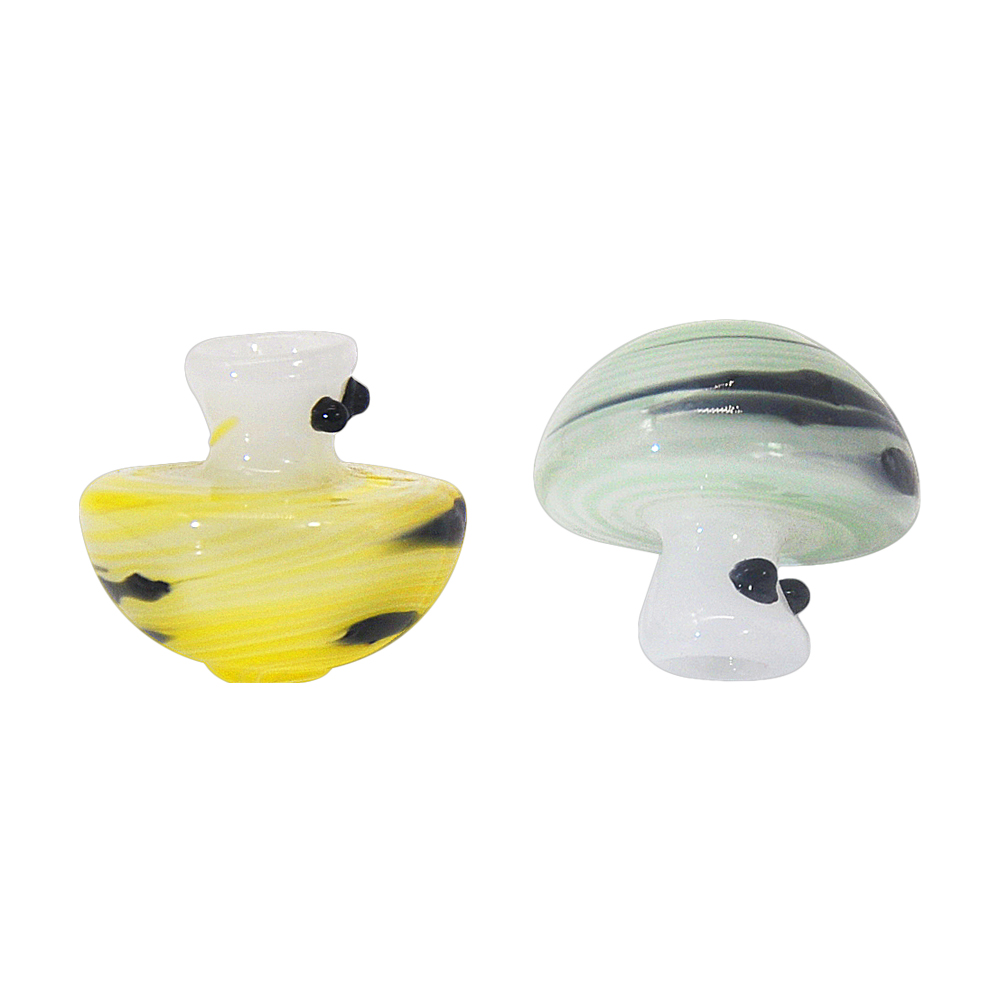 

Mushroom Style Glass Carb Cap Dome Quartz Banger Nails Glass Oil Burner Pipe Water Bongs Recycler Dab Rig Bubble Carb Cap Accessories