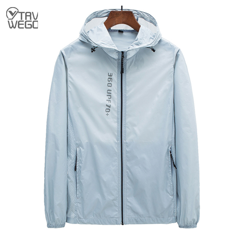 

TRVLWEGO Men's Women Casual Jackets Rainproof Cycling Jacket Windproof Ultra-Light Windbreaker Top Man Running Hiking Coat, Women blue