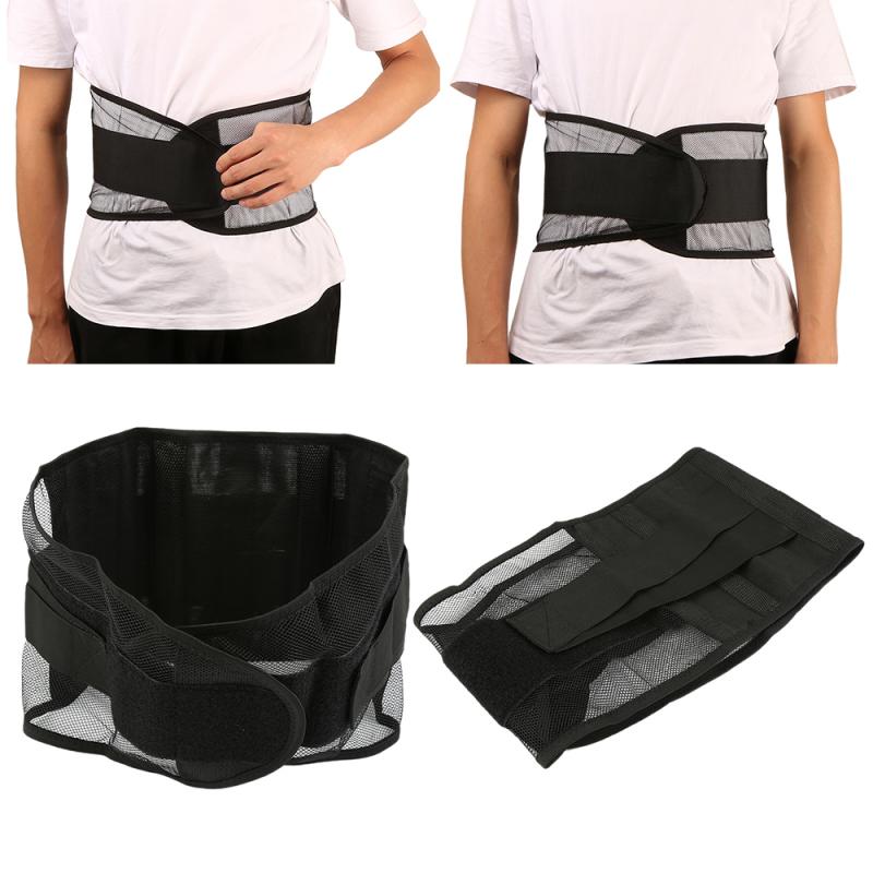

Waist Support Brace Banded Heavy Weight Lift Lumbar Lower Brace Belt Waist Protector Breathable Belt Lumbar Support Back, Black