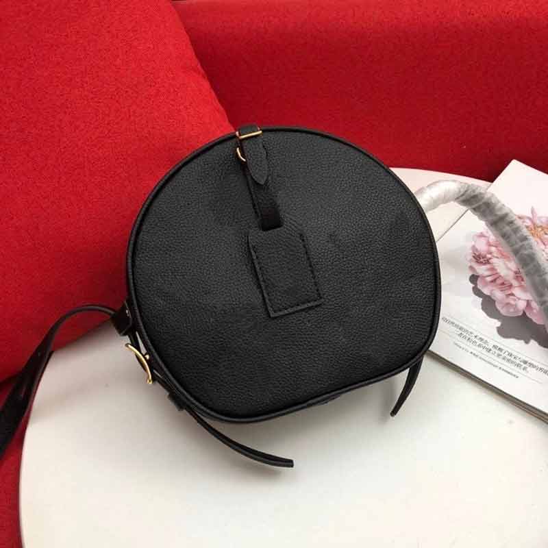 

M45167 women handbags L flower embossed pattern round style Nicolas Ghesquiè genuine leather classical ladies purse bag, Blue