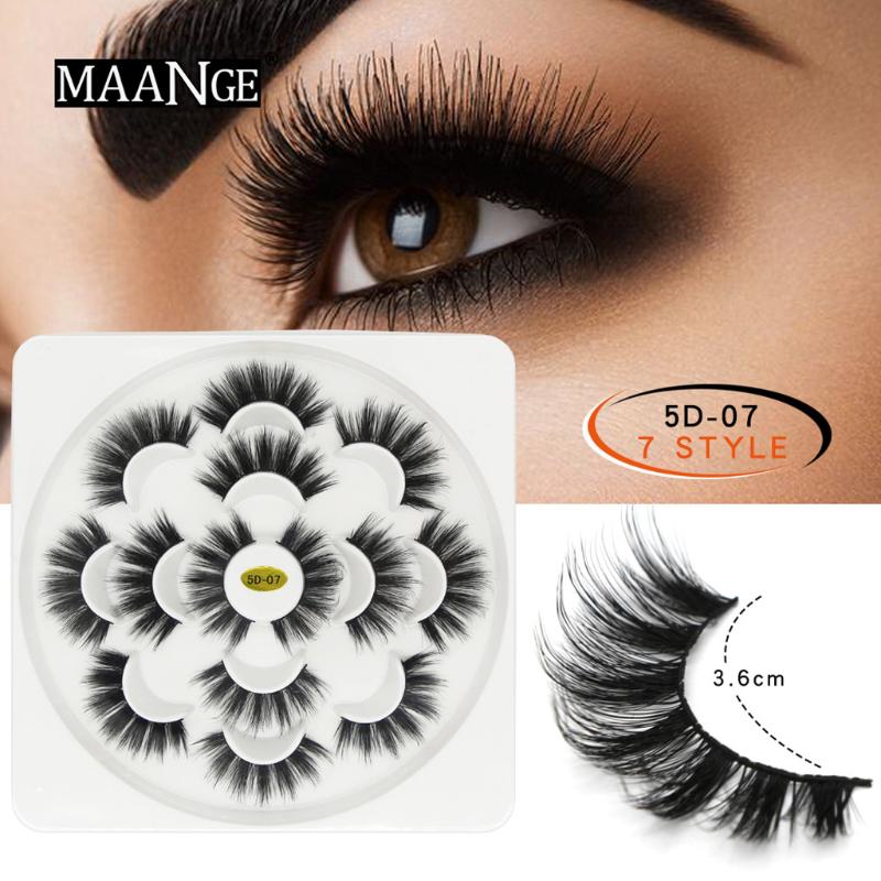 

7 Pairs Of Luxury Fashion 5d False Eyelash Voluminous Eye Lashes Natural Long Eye Makeup Handmade Exquisite Beauty False Lashes