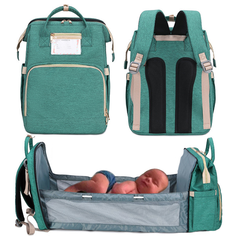 

Large Capacity Diaper Bag Backpack Multifunctional Baby Bed Bags Maternity Nursing Handbag Stroller Bag Insulation Nursing, Black