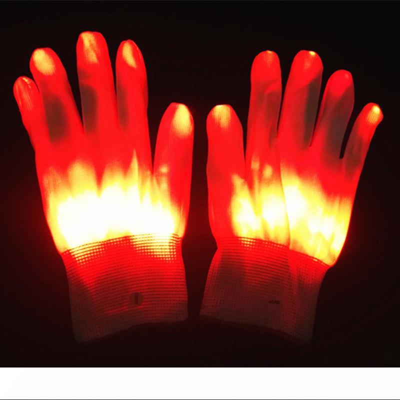 

BRELONG Colorful Luminous Gloves 6 Patterns LED Magic Gloves Novelty Halloween Costume Party Decorative Gloves a Pair