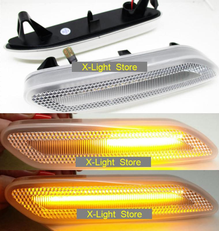 

1Pair Led Dynamic Side Marker Turn Signal Indicator Light lamp fit For 2011-2020 Mini Cooper R60 R61 Countryman Paceman, As pic