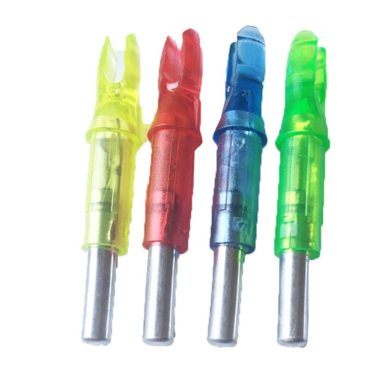 

New High Quality 6pcs Luminous Lighted Compound Bow LED Glowing Arrow Nock Tail Fit 6.2mm Arrow Shaft #277514