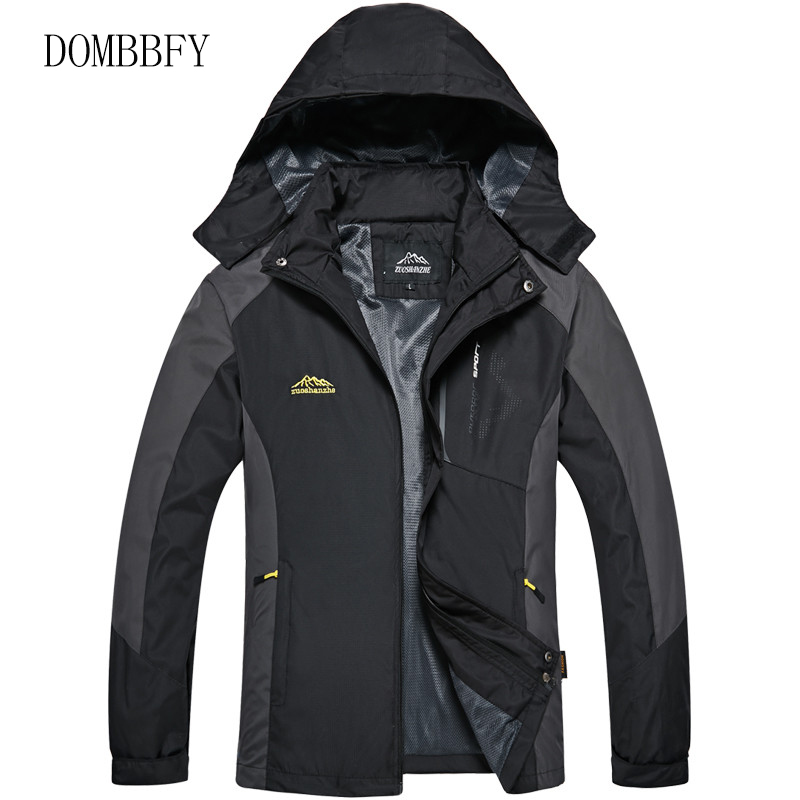 

New Spring Autumn Mens Hiking Jackets Male Outdoor Waterproof Windproof Trekking Camping Climbing Fishing Coat Raincoat Outwear, Light green