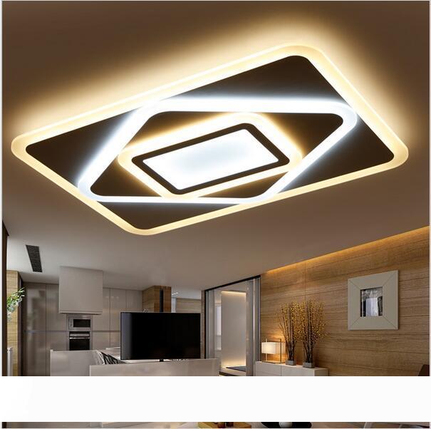 

New Acrylic Dimming Ceiling Lights For Living Study Room Bedroom Home Dec plafonnier AC85-265V Modern Led Ceiling Lamp Fixtures