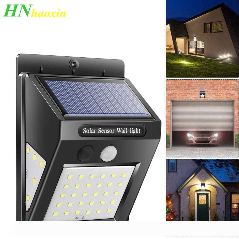 

HaoXin Solar Garden Light 30 LED Solar Powered PIR Motion Sensor Lamp Waterproof Outdoor Lighting Decoration Lights Wireless Wall Lamp