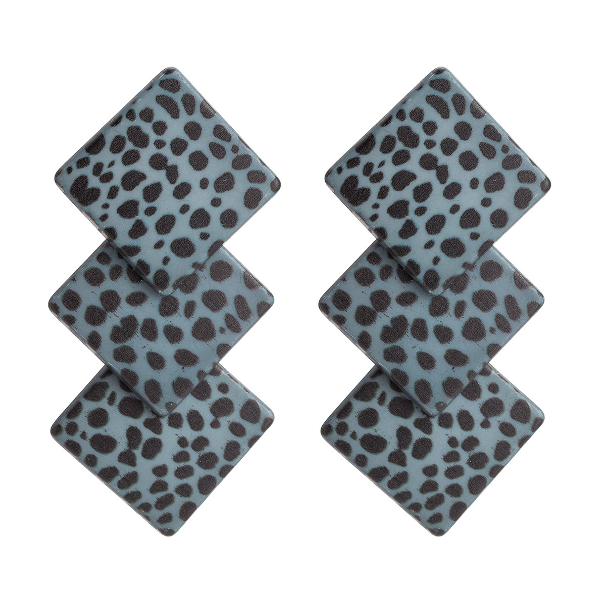 

earrings acetate board multi-layer geometric leopard print earrings hot sale