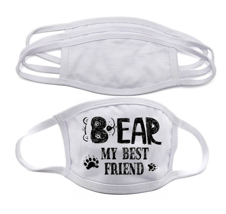 

IN STOCK Blanks Sublimation Face Mask Adults Kids Double Layers Dust Prevention Mask For DIY Heat transfer Print DHL Free Shipping