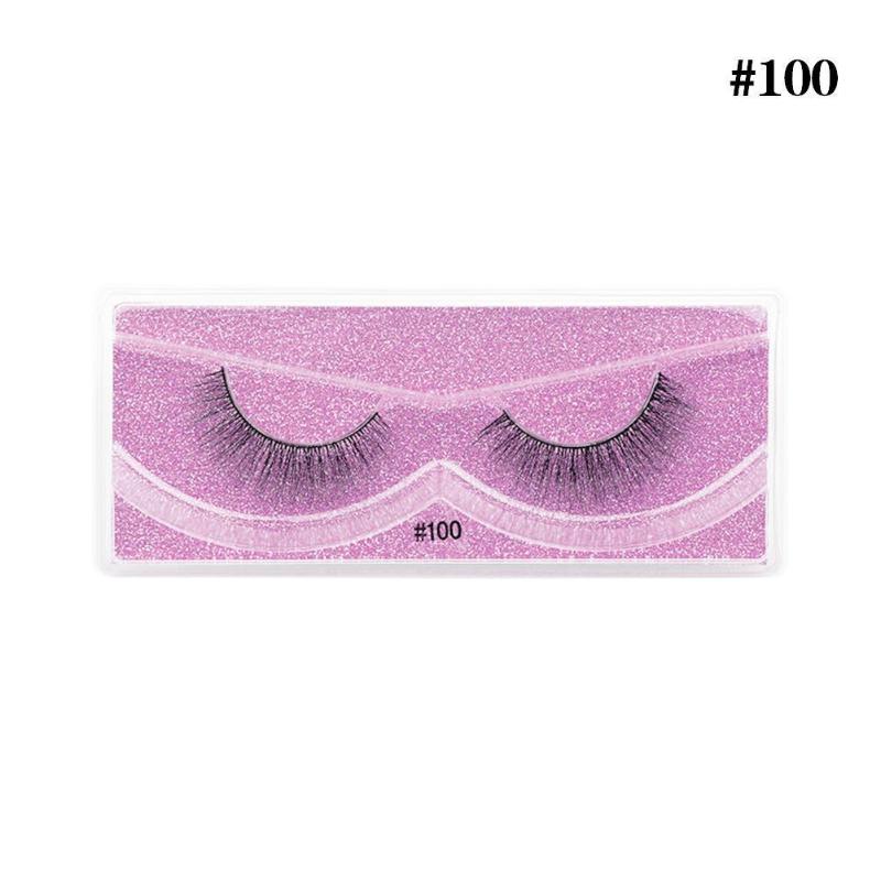 

1pair Nature Mink Eyelashes With Glitter Cards 100% Mink Natural Lashes False 3D Wholesale Sale Hot Makeup Eyelash Handmade Z4K3