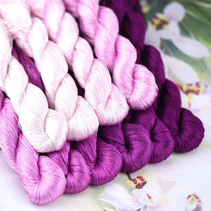 

1pcs/400m silk embroidery thread / 100% silk thread /hand embroidery embroider cross stitch/mauveine /10 pure colors