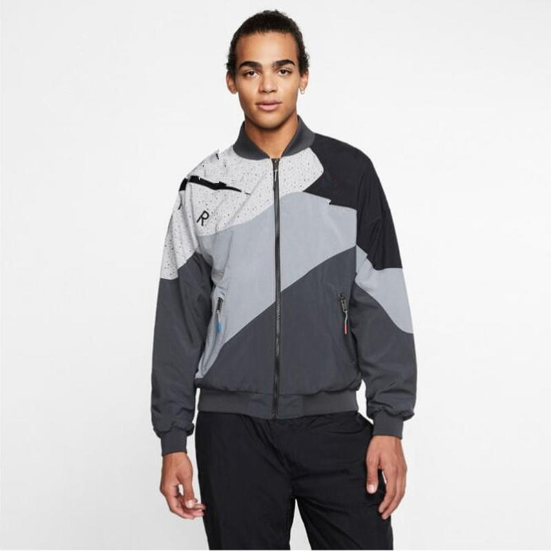 

Mens Autumn Jackets Coats Windbreaker sports Zipper long sleeve Men Women spring Coats Jackets Sweatshirts Asian Size Outerwear, Gray