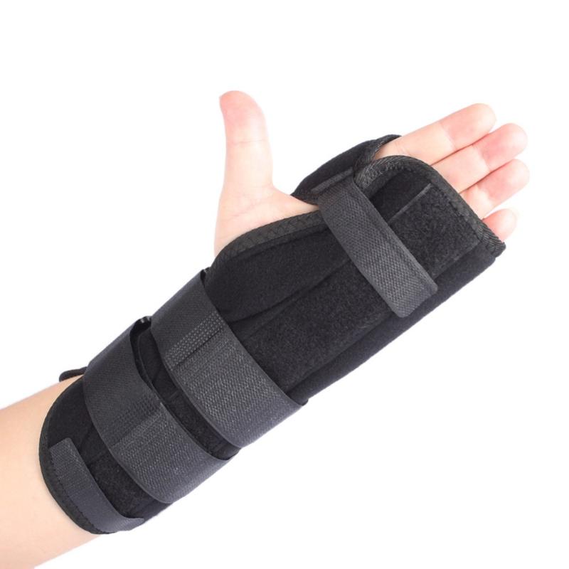 

1pcs New Carpal Tunnel Left Right Wrist Brace Support Sprain Forearm Splint Band Strap Black Color, For left