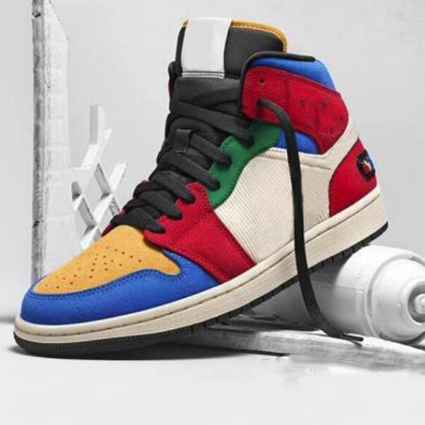 

Blue The Great x 1 CLOT Basketball Shoes 1s Mid Fearless Women Men Colorful Sport Sneakers des Chaussures Online, Color 3