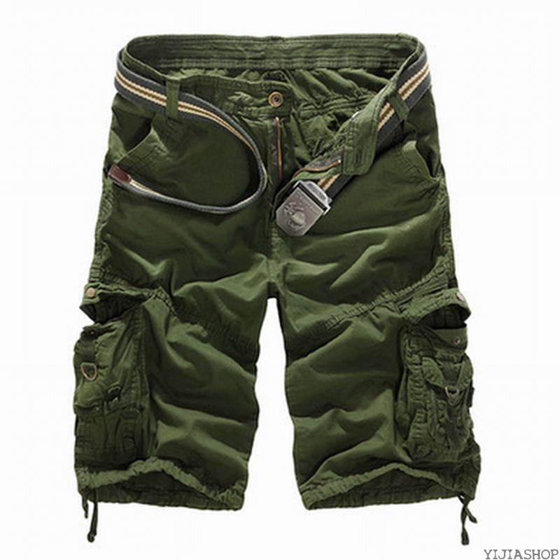 

New New men's camouflage tooling shorts streetwear casual shorts men's loose sports large size with, Black