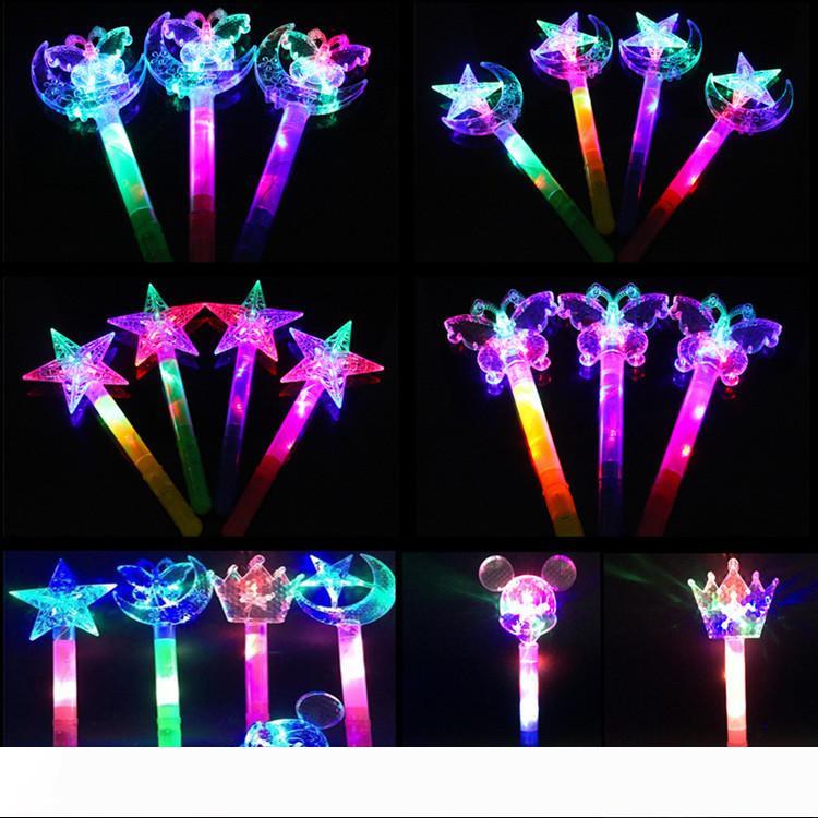 

Magic Fairy Stick Children LED Toys Colorful Magic Wand Wholesale Ice Novelty Lighting Enchanted Crown Flash Stick