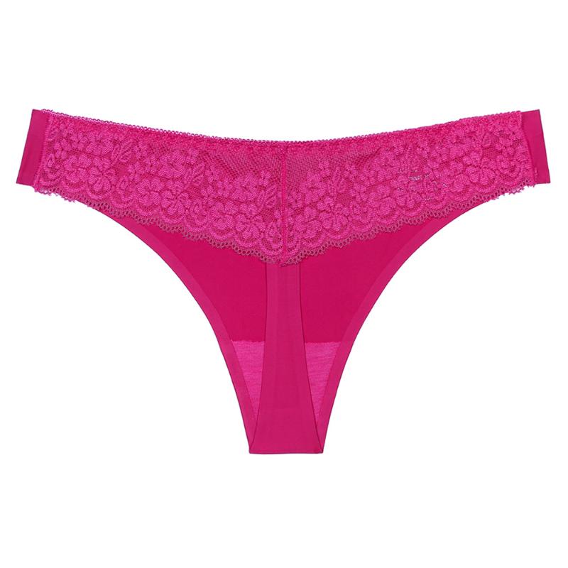

Women Sexy Seamless G-String Thongs For Ladies Lace Panties Underwear Transparent Lingerie Plus Size Silk low-Rise New Hot, Gray