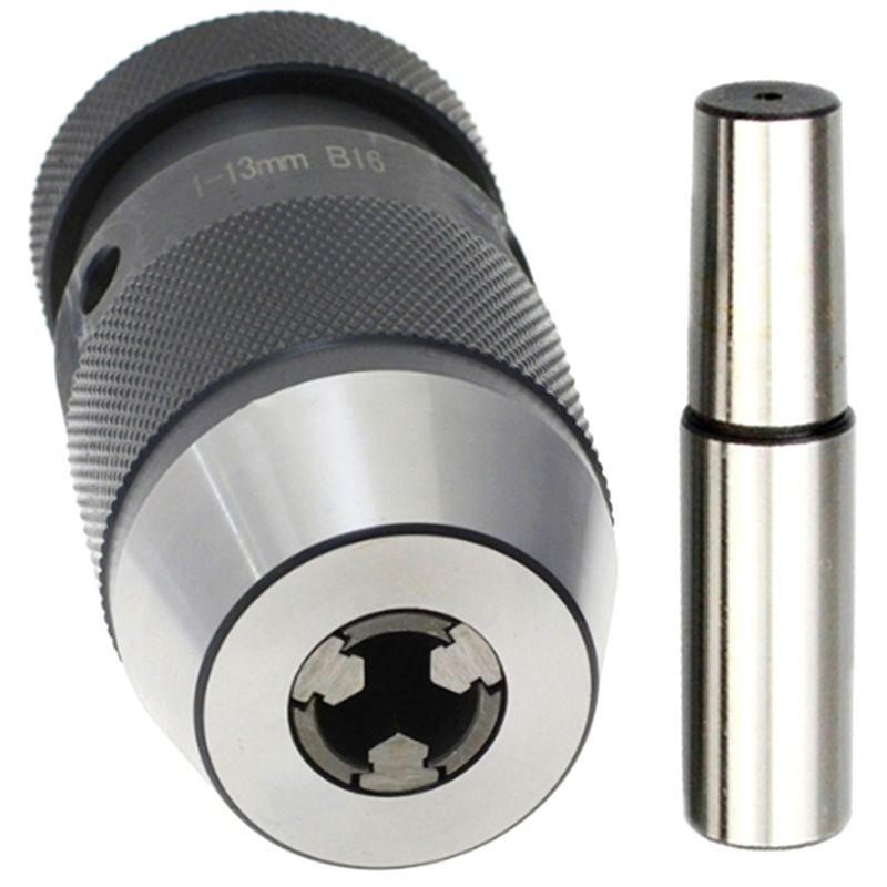 

Drill Chuck with Straight Shank Arbor B18 Automatic Locking Chuck Self Tighten for Drilling Machine