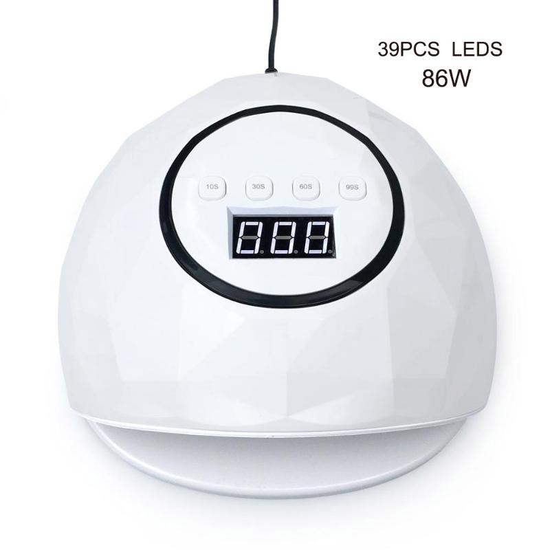 

86W Nail Dryer Fast Curing Speed Gel Polish Nail Lamp LED UV Lamps For All Kinds of Gel Varnish With Timer And Smart Sensor, F6-pink