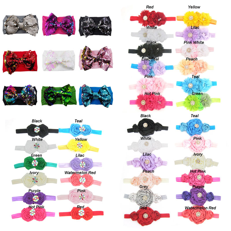 

New Baby Toddler Pearl Crystal Crown Bow Hairband Girls Headband Big Bowknot Turban Kids Hair Accessories