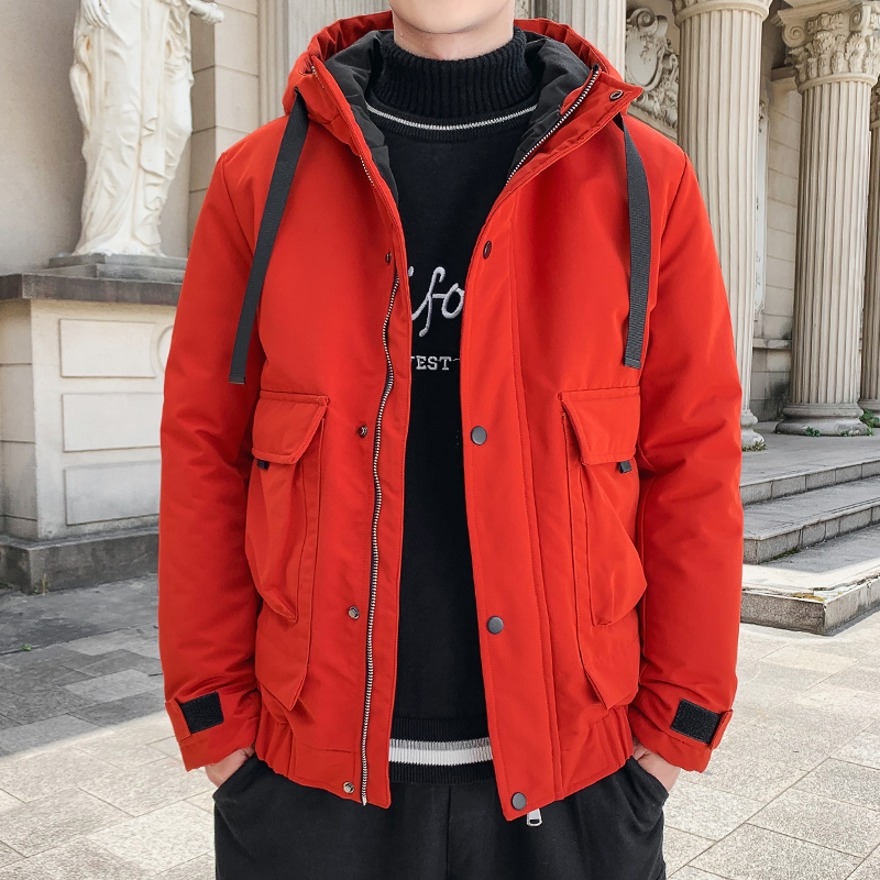 

Mens Coats 2020 New WinterJackets Men Autumn Winter Warm Outwear Printed Jackets Windproof Hooded Jackets, Beige