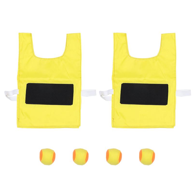 

2Set Kids Outdoor Sport Game Props Vest Sticky Jersey Vest Game Waistcoat With Sticky Ball Throwing Toys For Children Sport, Red
