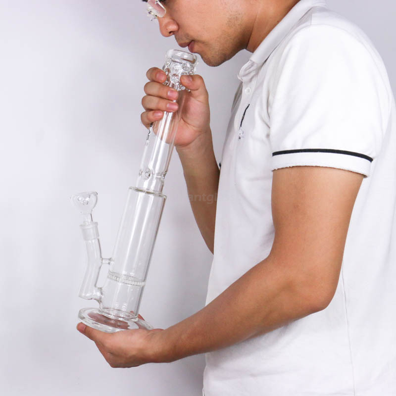 

Honeycomb hookahs bongs with Grace notches water pipe 17.5" big bong for smoking
