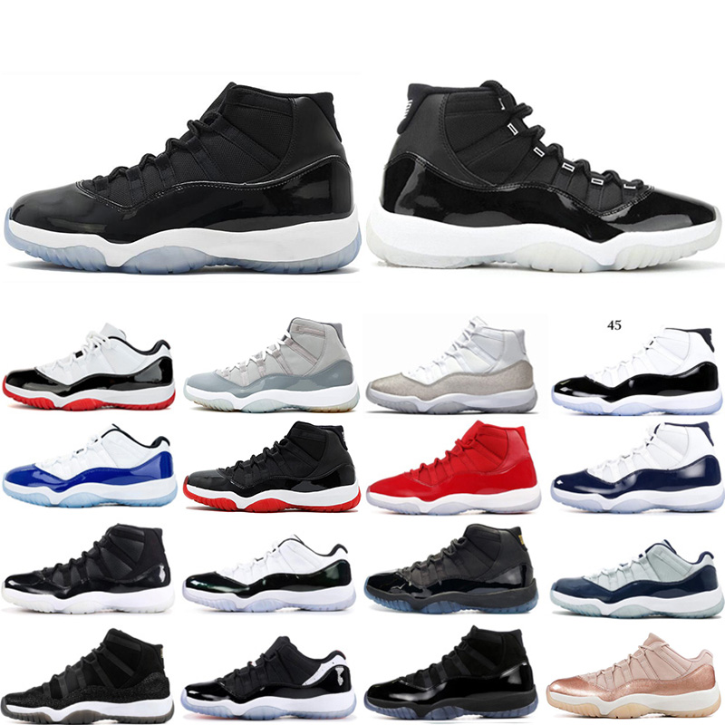 

New Bred Mens 11 11s basketball shoes 25TH ANNIVERSARY Space Jam Concord 45 Cap and Gown Cool Grey Mens trainers Sneakers 5.5-13
